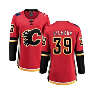 Women Calgary Flames #39 Doug Gilmour Fanatics Branded Red Home Breakaway Hockey Jersey