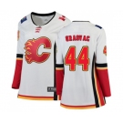 Women Calgary Flames #44 Tyler Graovac Authentic White Away Fanatics Branded Breakaway Hockey Jersey