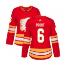 Women Calgary Flames #6 Dalton Prout Authentic Red Alternate Hockey Jersey
