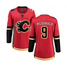 Women Calgary Flames #9 Lanny McDonald Fanatics Branded Red Home Breakaway Hockey Jersey