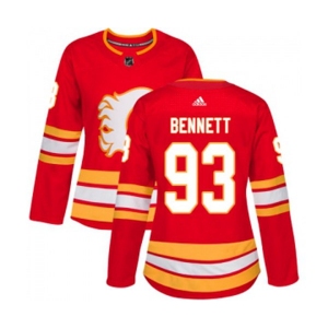 Women Calgary Flames #93 Sam Bennett Authentic Red Alternate Hockey Jersey