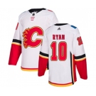 Youth Calgary Flames #10 Derek Ryan Authentic White Away Hockey Jersey