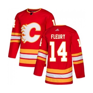 Youth Calgary Flames #14 Theoren Fleury Authentic Red Alternate Hockey Jersey