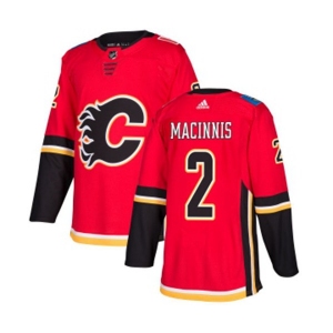Youth Calgary Flames #2 Al MacInnis Authentic Red Home Hockey Jersey