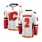 Youth Calgary Flames #2 Al MacInnis Fanatics Branded White Away Breakaway Hockey Jersey