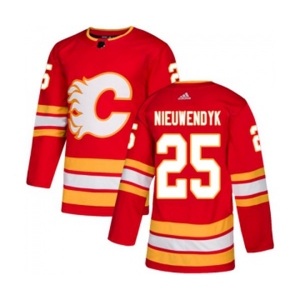 Youth Calgary Flames #25 Joe Nieuwendyk Authentic Red Alternate Hockey Jersey