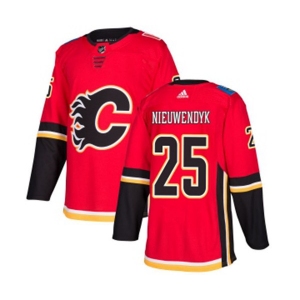 Youth Calgary Flames #25 Joe Nieuwendyk Authentic Red Home Hockey Jersey