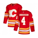 Youth Calgary Flames #4 Rasmus Andersson Authentic Red Alternate Hockey Jersey