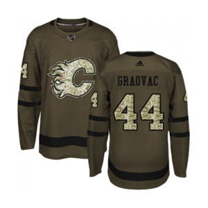 Youth Calgary Flames #44 Tyler Graovac Authentic Green Salute to Service Hockey Jersey