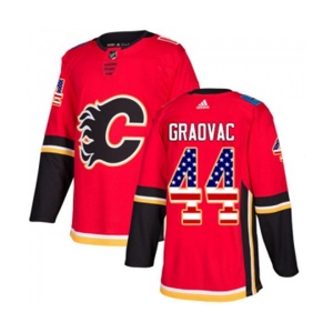 Youth Calgary Flames #44 Tyler Graovac Authentic Red USA Flag Fashion Hockey Jersey
