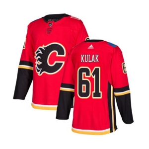 Youth Calgary Flames #61 Brett Kulak Authentic Red Home Hockey Jersey
