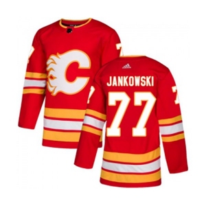 Youth Calgary Flames #77 Mark Jankowski Authentic Red Alternate Hockey Jersey