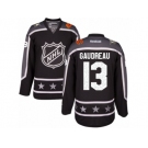Youth Reebok Calgary Flames #13 Johnny Gaudreau Authentic Black Pacific Division 2017 All-Star NHL Jersey