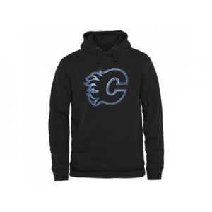 Calgary Flames Black Rinkside Pond Hockey Pullover Hoodie