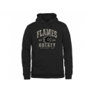 Men's Calgary Flames Black Camo Stack Pullover Hoodie