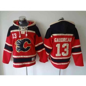 nhl jerseys calgary flames #13 gaudreau red[pullover hooded sweatshirt][gaudreau]