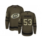 Adidas Carolina Hurricanes #53 Jeff Skinner Green Salute to Service Stitched NHL Jersey