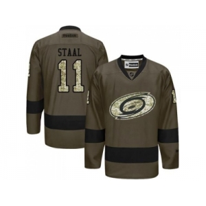 Carolina Hurricanes #11 Jordan Staal Green Salute to Service Stitched NHL Jersey