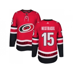 Men Adidas Carolina Hurricanes #15 Andrej Nestrasil Authentic Red Home NHL Jersey