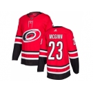 Men Adidas Carolina Hurricanes #23 Brock McGinn Red Home Authentic Stitched NHL Jersey