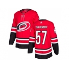 Men Adidas Carolina Hurricanes #57 Trevor Van Riemsdyk Red Home Authentic Stitched NHL Jersey