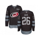 Men's Adidas Carolina Hurricanes #26 John-Michael Liles Authentic Black 1917-2017 100th Anniversary NHL Jersey