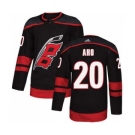 Men's Carolina Hurricanes #20 Sebastian Aho Black Alternate Stitched Hockey Jersey