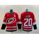 Men's Carolina Hurricanes #20 Sebastian Aho NEW Red Stitched Jersey