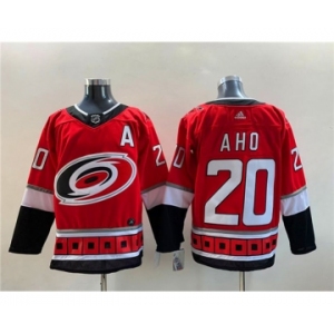 Men's Carolina Hurricanes #20 Sebastian Aho NEW Red Stitched Jersey