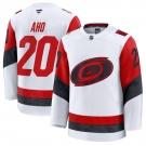 Men's Carolina Hurricanes #20 Sebastian Aho White 2025 Away Stitched Hockey Jersey