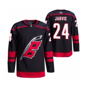 Men's Carolina Hurricanes #24 Seth Jarvis Black Stitched Jersey