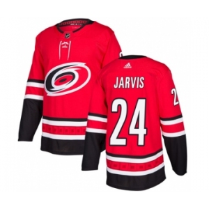 Men's Carolina Hurricanes #24 Seth Jarvis Red Stitched Jersey