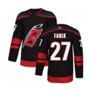 Men's Carolina Hurricanes #27 Justin Faulk Black Alternate Stitched Hockey Jersey