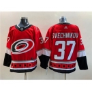 Men's Carolina Hurricanes #37 Andrei Svechnikov Red NEW Stitched Jersey