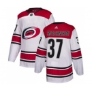 Men's Carolina Hurricanes #37 Andrei Svechnikov White Road Stitched Hockey Jersey