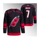 Men's Carolina Hurricanes #7 Dmitry Orlov Black Stitched Jersey