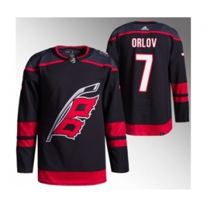 Men's Carolina Hurricanes #7 Dmitry Orlov Black Stitched Jersey