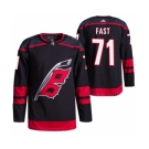 Men's Carolina Hurricanes #71 Jesper Fast Black Stitched Jersey