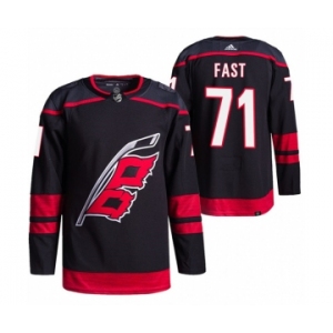 Men's Carolina Hurricanes #71 Jesper Fast Black Stitched Jersey