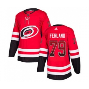 Men's Carolina Hurricanes #79 Michael Ferland Red Home Drift Fashion Stitched Hockey Jersey