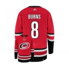 Men's Carolina Hurricanes #8 Brent Burns Red Stitched Jersey