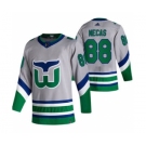 Men's Carolina Hurricanes #88 Martin Necas Grey 2020-21 Reverse Retro Alternate Hockey Jersey