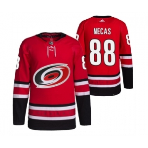 Men's Carolina Hurricanes #88 Martin Necas Red Stitched Jersey