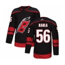 Men's Hurricanes #56 Erik Haula Black Alternate Authentic Stitched Hockey Jersey