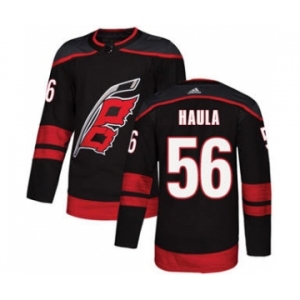Men's Hurricanes #56 Erik Haula Black Alternate Authentic Stitched Hockey Jersey