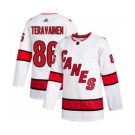 Men's Hurricanes #86 Teuvo Teravainen White Road Authentic Stitched Hockey Jersey