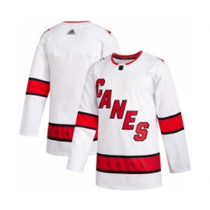 Men's Hurricanes Blank White Road Authentic Stitched Hockey Jersey