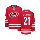 Men's Reebok Carolina Hurricanes #21 Lee Stempniak Authentic Red Home NHL Jersey