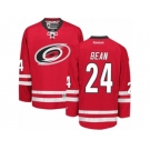 Men's Reebok Carolina Hurricanes #24 Jake Bean Authentic Red Home NHL Jersey