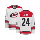 Men's Reebok Carolina Hurricanes #24 Jake Bean Authentic White Away NHL Jersey